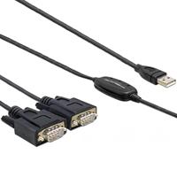 Delock Adapter USB 2.0 Type-A > 2 x Seriële DB9 RS-232