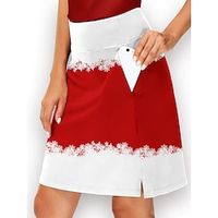 Dames Tennisrok Golfrok Ademend Sneldrogend Vochtregelerend Tenniskleding Golfkleding Normale pasvorm Zak voor golftee Kleurenblok Zomer Tennis Golf Augurkbal miniinthebox
