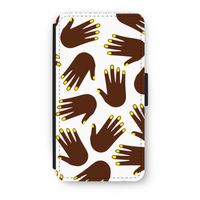 Hands dark: iPhone XS Flip Hoesje