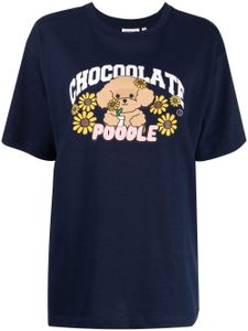 CHOCOOLATE t-shirt à imprimé Chocoolate Poodle - Bleu