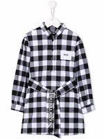 MSGM Kids robe à carreaux - Noir