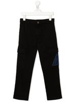 Lanvin Enfant pantalon à logo brodé - Noir