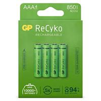 GP ReCyko+ 4 batterijen AAA micro batterij 2900434260001