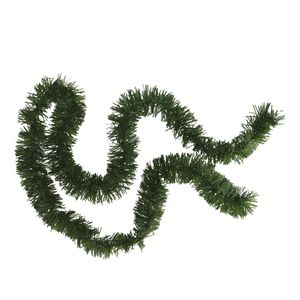 Kerstboom folie slingers/lametta guirlandes van 180 x 7 cm in de kleur glitter groen   -