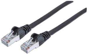 Intellinet 318792 RJ45 Netwerkkabel, patchkabel CAT 6A S/FTP 3.00 m Zwart Folie afscherming, Afscherming gevlochten, Halogeenvrij 1 stuk(s)