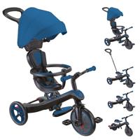 Globber - Explorer 4-in-1 driewieler - Schaalbare driewieler en loopfiets voor peuters van 10 maanden tot 5 jaar - Versie 2 - Marineblauw