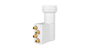 MegaSat HD-Profi Quattro-LNB Feed-opname: 40 mm vergulden aansluiting, Weerbestendig Wit