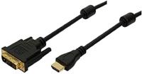 Logilink HDMI-DVI-kabel HDMI->DVI-D St/19-pin St 3, 00m
