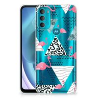 Motorola Moto G71 5G TPU Hoesje Flamingo Triangle - thumbnail