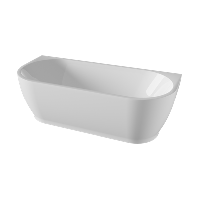 Linie Paulo halfvrijstaand bad 180 x 80 cm acryl hoogglans wit