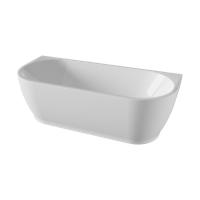 Linie Paulo halfvrijstaand bad 180 x 80 cm acryl hoogglans wit