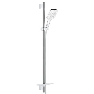 GROHE Rainshower SmartActive Cube 130 glijstangset inclusief zeepschaal 90 cm, moon white