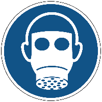 Individueel veiligheidsharnas verplicht gebods- Ø 200 mm - Sticker