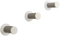 TRIXIE Wandset 3, indoor kattenkrabpalen, gemonteerde klimtreden voor huisdieren, springplatform, zitstokken, grijs/wit