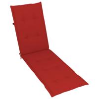 vidaXL Terrasstoelkussen (75+105)x50x3 cm rood