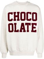 CHOCOOLATE Sweater met logoprint en jersey-textuut - Wit