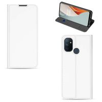 OnePlus Nord N100 Stand Case Wit met Pashouder - thumbnail