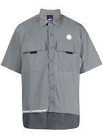 AAPE BY *A BATHING APE® chemise à patch logo - Gris - thumbnail