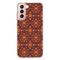 Samsung Galaxy S21 FE Doorzichtige Silicone Hoesje Batik Brown