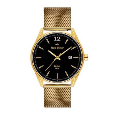 Mats Meier horloge MM01009 zwart/goudkleur