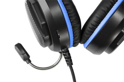 Deltaco GAM-127 hoofdtelefoon/headset Bedraad Helm Gamen Zwart, Blauw