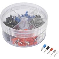 TRU COMPONENTS 737074 Assortiment adereindhulzen 0.5 mm², 0.75 mm², 1 mm², 1.5 mm², 2.5 mm² Deels geïsoleerd Wit, Grijs, Rood, Zwart, Blauw 400 stuk(s) - thumbnail