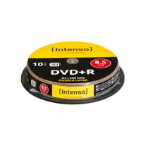 1x10 Intenso DVDR 8.5GB 8x Speed. dubbel laags Cakebox