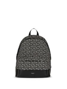 Balmain sac à dos à motif monogrammé - Noir