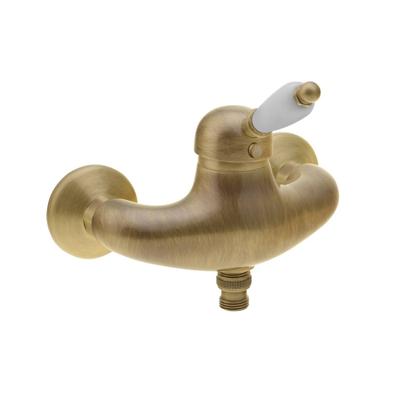 Opbouw Douchekraan Sapho Kirké Mengkraan Retro Wit 1-hendel Brons Sapho