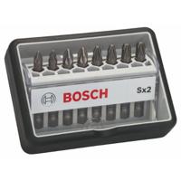 Bosch Professional 2607002557 (2 607 002 557) 8-Delige Robuuste Lijn Schroevendraaier Bit Set Sx, Extra Harde Versie 49 M