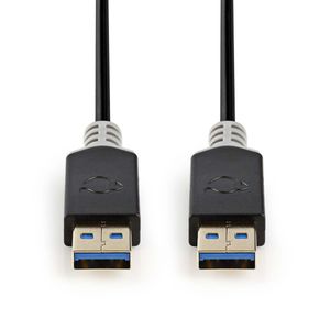 Nedis CCBW61000AT20 USB-kabel 2 m USB 3.2 Gen 1 (3.1 Gen 1) USB A Antraciet