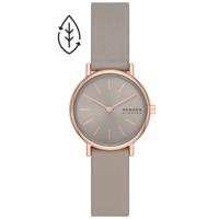 Skagen SKW3060 Horloge Signature Lille staal-leder rosekleurig-grijs 30 mm