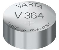 Varta Primary Silver Button V364 / SR 60 Single use batterij nikkel-Oxyhydroxide (NiOx) - Huishoudbatterijen (enkelvoudig gebruik batterij, nikkeloxide (NiOx), 1,55 V, 1 stuk (e), 20 mAh, 6,8 mm)