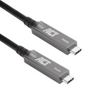ACT USB C Active optische kabel (AOC) 3 m, USB C videokabel USB 3.2 Gen2, 10 Gbps hoge snelheid, USB C glasvezel actieve optische kabel, voor touchpanelen, videoconferentie - AK4323