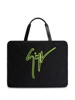 Giuseppe Zanotti sac cabas GZ Weekend à logo brodé - Noir