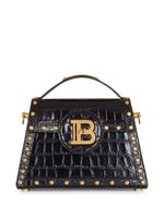 Balmain sac à bandoulière Buzz Dynastie à effet peau de crocodile - Noir