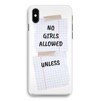 No Girls Allowed Unless: iPhone X Volledig Geprint Hoesje - thumbnail