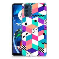 Motorola Moto E32/E32s TPU Hoesje Blokken Kleurrijk - thumbnail