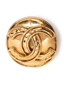 CHANEL Pre-Owned broche médaillon CC (1994) - Or