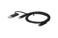 Lenovo HYBRIDE USB-C met USB-A, 4X90U90618, zwart, 3 voet