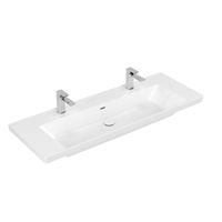 Villeroy & Boch Subway 3.0 meubelwastafel 130x47cm 2 kraangat met overloop wit 4A70D401 - thumbnail