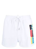 DSQUARED2 short de bain à logo imprimé - Blanc