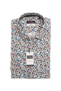 Jupiter Casual Modern Fit Overhemd Korte mouw middenblauw