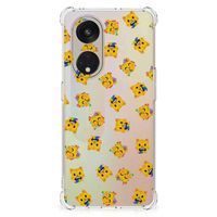 Doorzichtige Silicone Hoesje voor OPPO Reno8 T 5G Katten Emojis