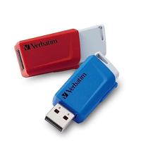 Verbatim V Store N Click USB-stick 32GB rood, blauw 49308 USB 3.0