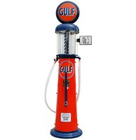 Wayne 615 Gulf 6 Gallon Benzinepomp - Oranje & Blauw - Reproductie - thumbnail