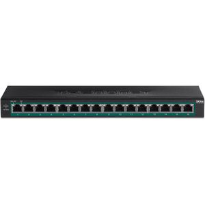 Trendnet TPE-TG160H netwerk-switch Unmanaged Gigabit Ethernet (10/100/1000) Power over Ethernet (PoE) 1U Zwart