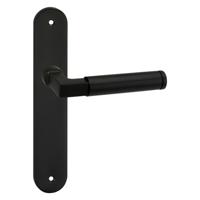 Impresso Aston Aluminium Binnendeurbeslag Ovaal | Zwarte Deurklink | Set van 2 Deurkrukken