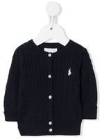 Ralph Lauren Kids pull Polo Pony en maille torsadée - Bleu