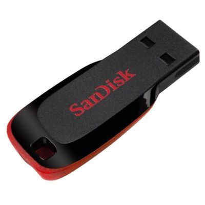 SanDisk Cruzer Blade USB flash drive 64 GB USB Type-A 2.0 Zwart, Rood